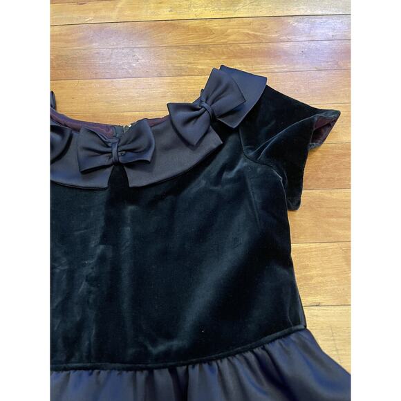 Vintage Sylvia Whyte Navy Velvet Dress - Picture 2 of 7